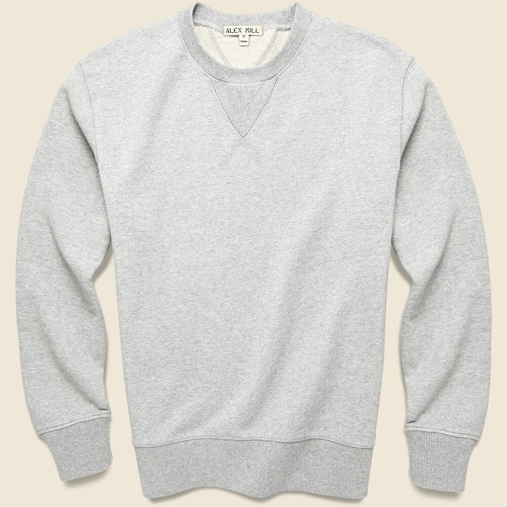 Alex Mill Garment Dyed Crewneck Sweatshirt - L Heather Grey